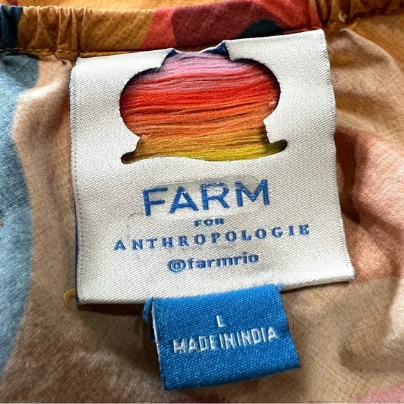 Farm Rio x Anthropologie One Shoulder Tropical Puff Sleeve Maxi Dress Large - Picture 16 of 16